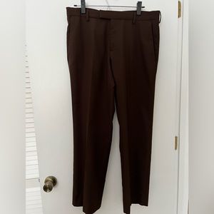 Kenneth Cole Reaction, men’s dress pants size 34W x 30L. Brown houndstooth.
